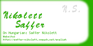 nikolett saffer business card